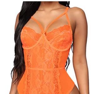 V-Neck Lace Babydoll,Sexy Lingerie Women,One Piece Bodysuit